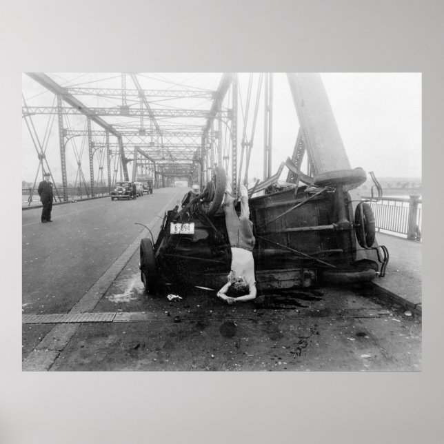 Poster Accident automobile, 1933 (Devant)