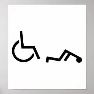 Poster Accident en fauteuil roulant