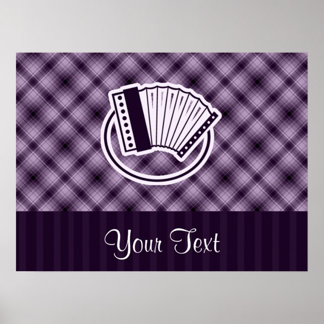 Poster Accordéon violet (Devant)