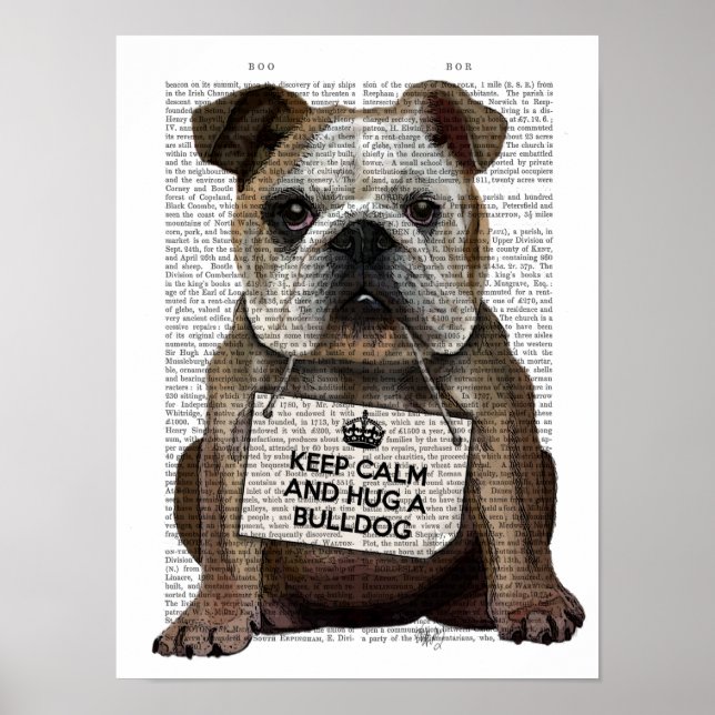 Poster Accrochez un Bulldog (Devant)