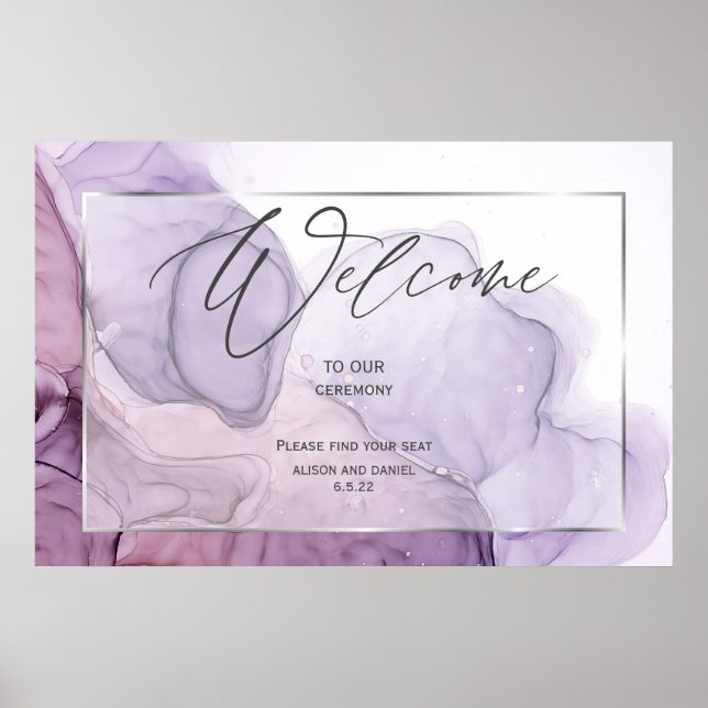Poster Accueil Abstrait du Rose Lavender (Devant)