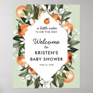 Poster Accueil Baby shower Little Cutie