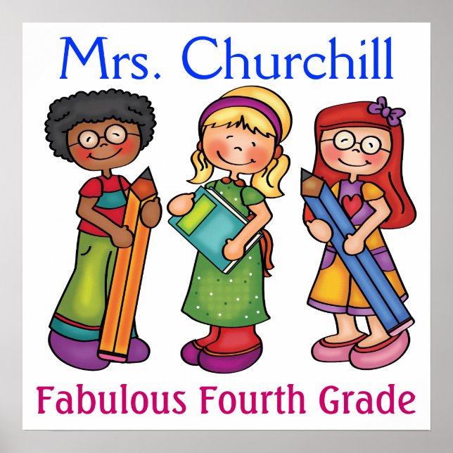 Poster Accueil de la classe de l'enseignant de l'école -  (Devant)