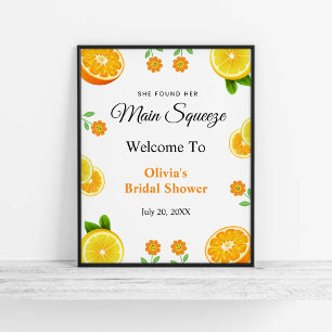 Poster Accueil de la Fête des mariées Citrus Citron de Sq