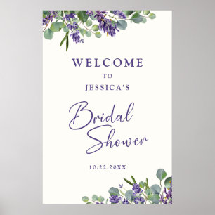 Poster Accueil de la Fête des mariées de fleurs aquarelle