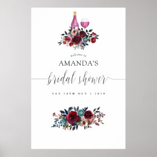 Poster Accueil de la fête prénuptiale de dégustation de v