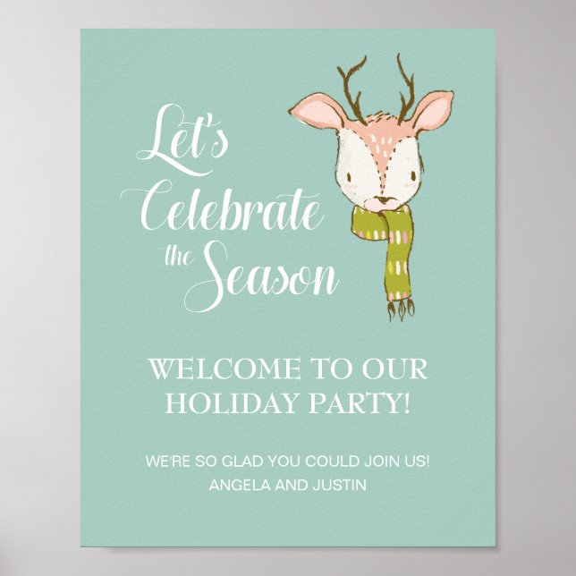 Poster Accueil de la fête Russe Deer (Devant)