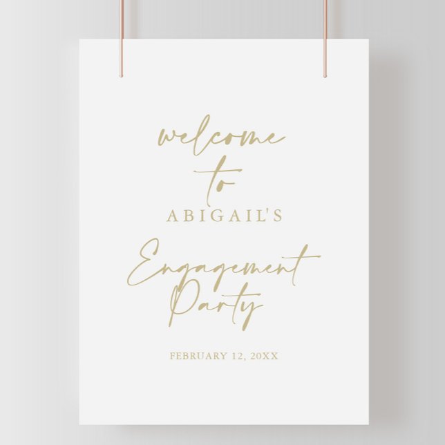Poster Accueil de la Soirée Gold Elegant Moderne (Créateur téléchargé)