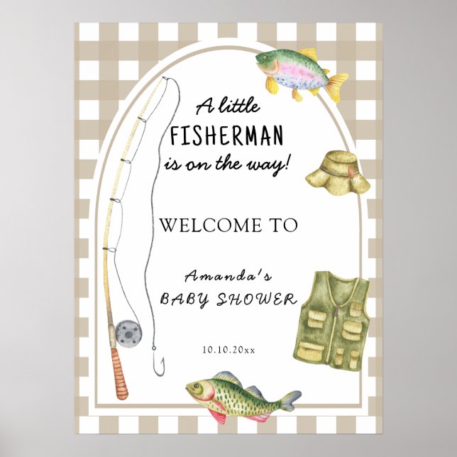 Poster Accueil du Baby shower des pêcheurs (Devant)