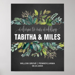 Poster Accueil du Mariage de montage Chalkboard