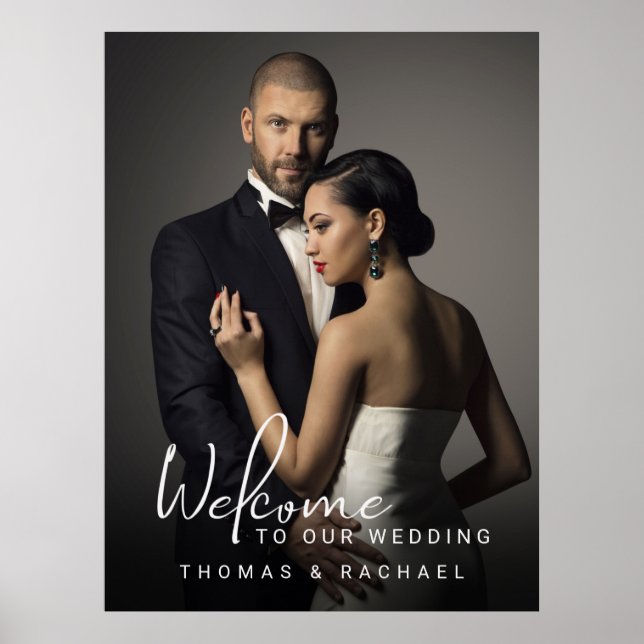 Poster Accueil du Mariage photo personnalisé (Devant)
