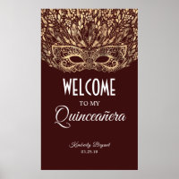 Accueil du masque d'or Quinceañera