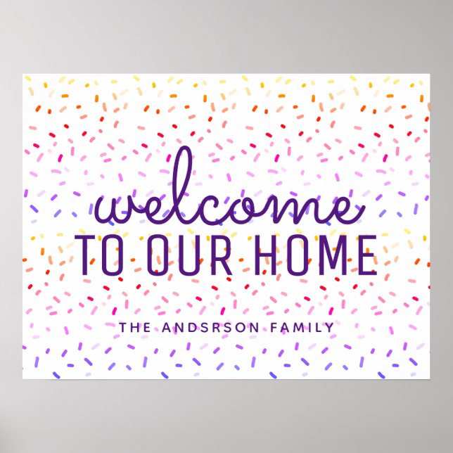 Poster Accueil du Motif Ombre Tins du nom de famille pers (Devant)