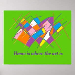 Poster Accueil est l'endroit où l'art est logo sur le des