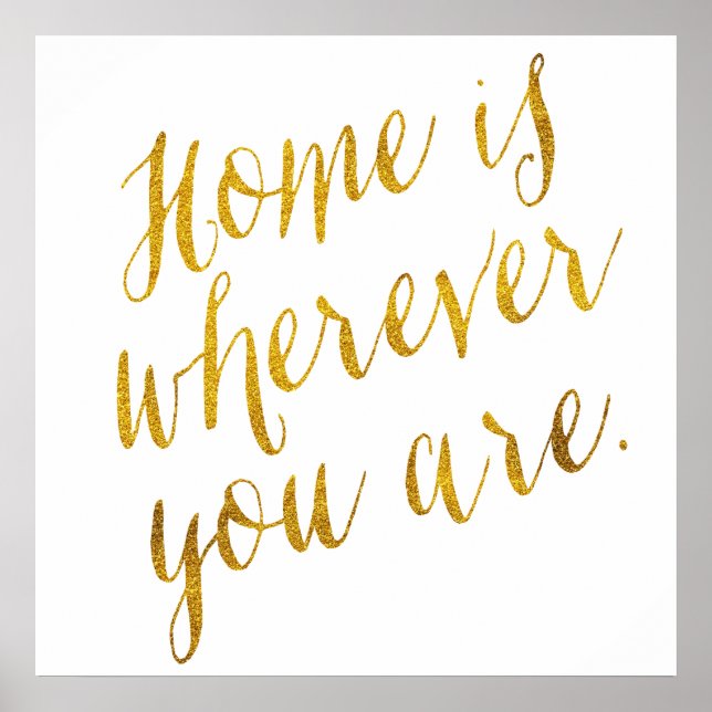 Poster Accueil Est Où Vous Êtes Cité Faux Gold Foil (Devant)