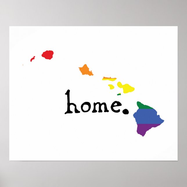 Poster Accueil gay pride | Hawaii (Devant)