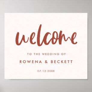 Poster Accueil Mariage moderne et élégant