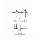 Accueil minimaliste Bleu Coeur Bébé Garçon Douche