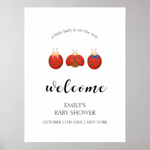 Poster Accueil minimaliste de la famille Ladybug Baby sho
