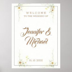 Poster Accueil minimaliste Mariage moderne