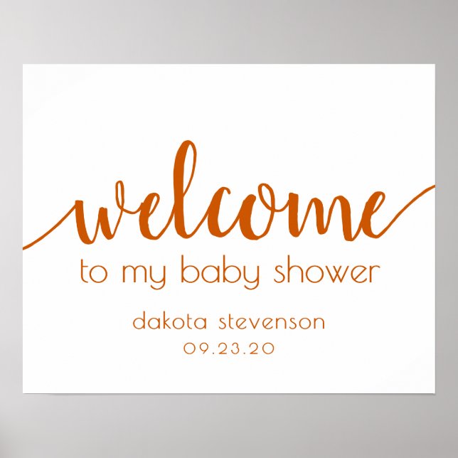 Poster Accueil modifiable simple | Fall Orange N'Importe  (Devant)