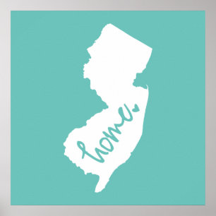Poster Accueil New Jersey Couleur personnalisée