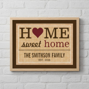 Poster Accueil personnalisé Sweet Home Accueil Accueil Ac