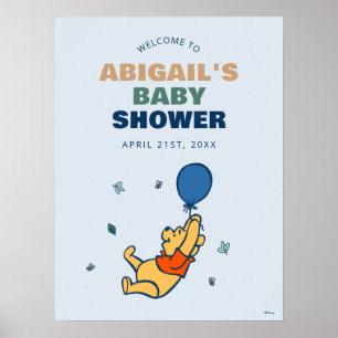 Poster Accueil personnalisé Winnie le Baby shower Pooh