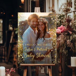 Poster Accueil photo baby shower moderne