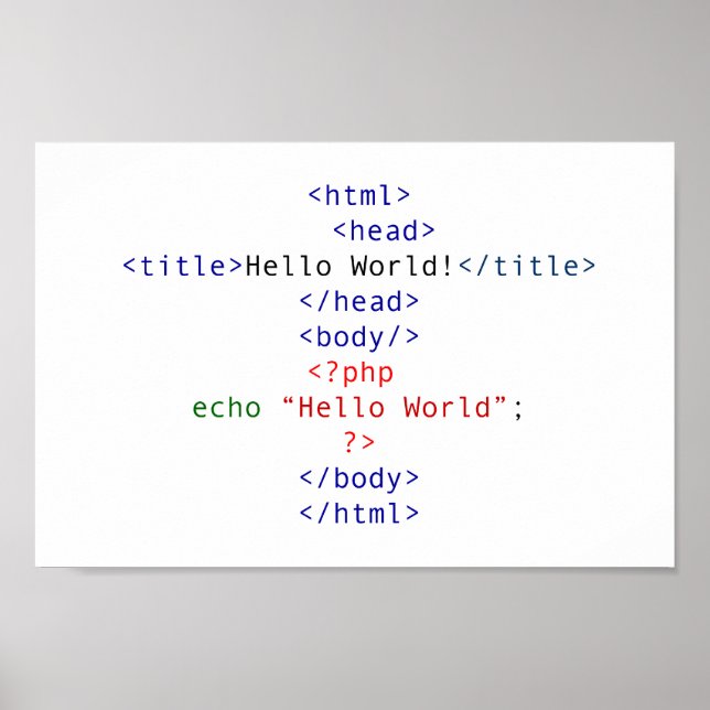 Poster Accueil php geek (Devant)