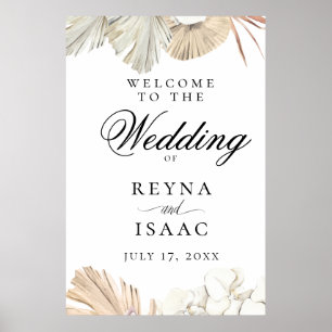 Poster Accueil Rustique Boho-Chic Mariage