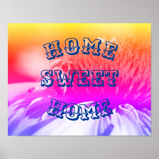 Poster Accueil Sweet Home Miel Abeille sur la fleur (Devant)
