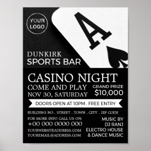 Poster Ace de pique, Casino Night, Industrie du jeu