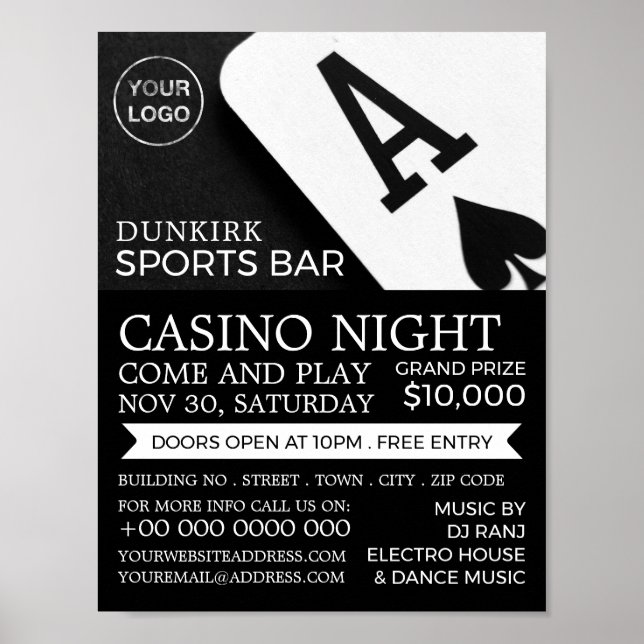 Poster Ace de pique, Casino Night, Industrie du jeu (Devant)