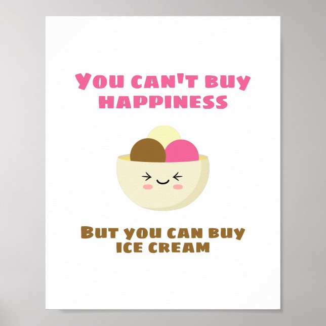 Poster Acheter de la crème glacée (Devant)