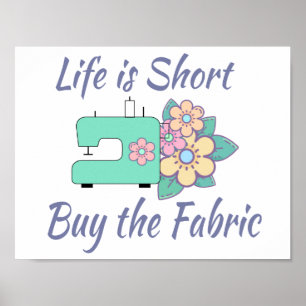 Poster Acheter la Tissu, couture, courtepointe, artisanat