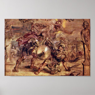 Poster Achille A Défait Hector, Par Peter Paul Rubens