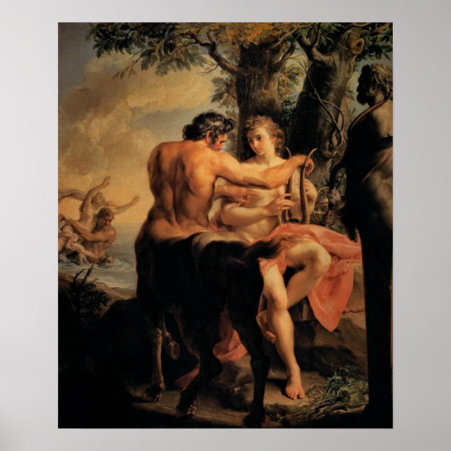 Poster Achille et le Centaur Chiron (Devant)