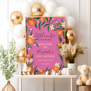 Poster Acitrus botanique orange petite cutie rose bienven