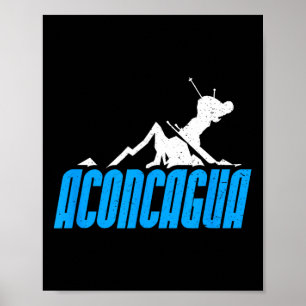 Poster Aconcagua Ski Snowboard France Resort Distre
