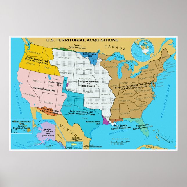 Poster Acquisitions territoriales des États-Unis (Devant)