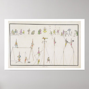 Poster acrobates, contrebandiers, personnages d'identité,