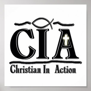 POSTER ACRONYME DE LA CIA CHRISTIAN EN ACTION