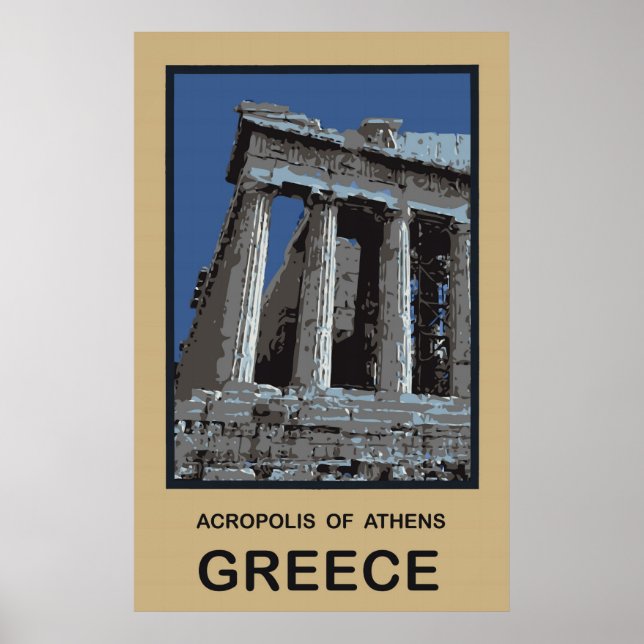 Poster Acropole d'Athènes Grèce (Devant)