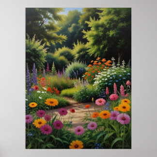 Poster acrylique Magique Jardin d'été