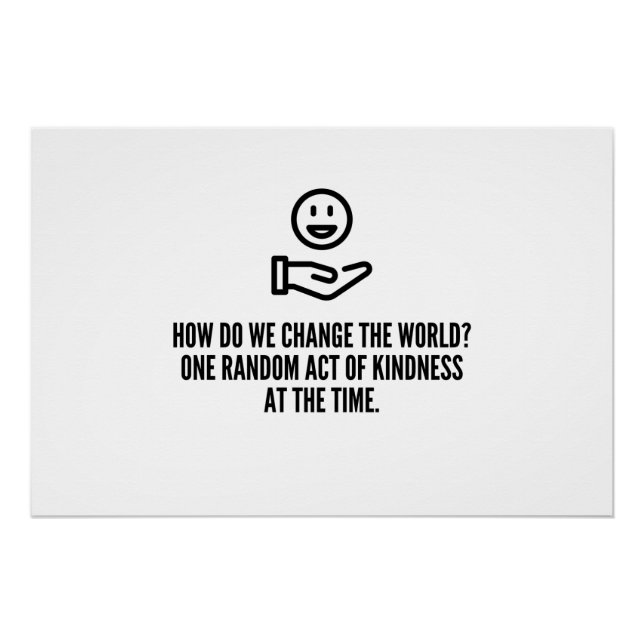 Poster Acte de gentillesse aléatoire (Devant)