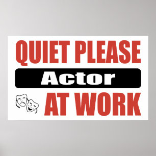 Poster Acteur Au Travail, S'Il Vous Plaît