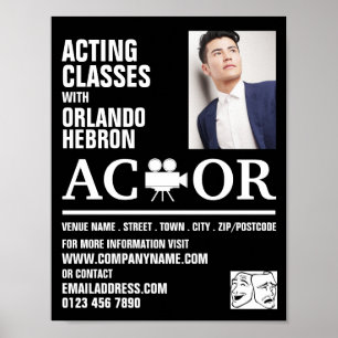 Poster Acteur, classes intérimaires Publicité