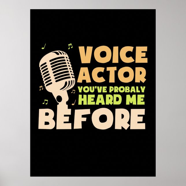 Poster Acteur vocal (Devant)