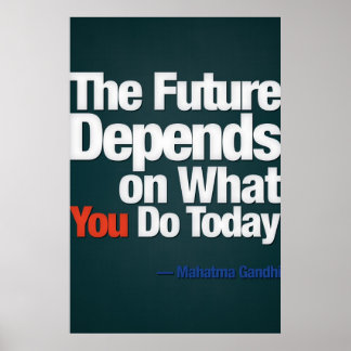 Poster Action, - Gandhi (Grand Modèle, modifiable)